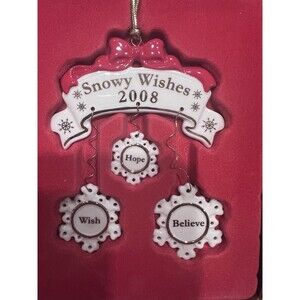 Lenox Ornament SNOWY WISHES 2008 In Box Holiday Collectible Retired Replacement